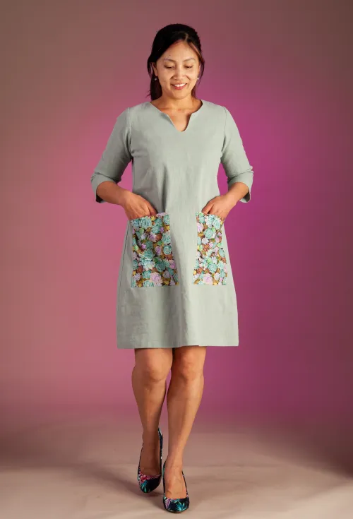 Sunsmart Dress Linen Garden Delight